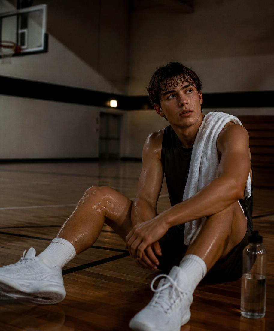 Player resting after a workout
